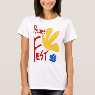Camiseta Estilo de Matisse del Fest de los azules