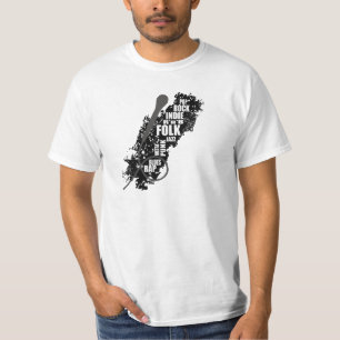 Camiseta Estilo de micrófono y música T-Shirt