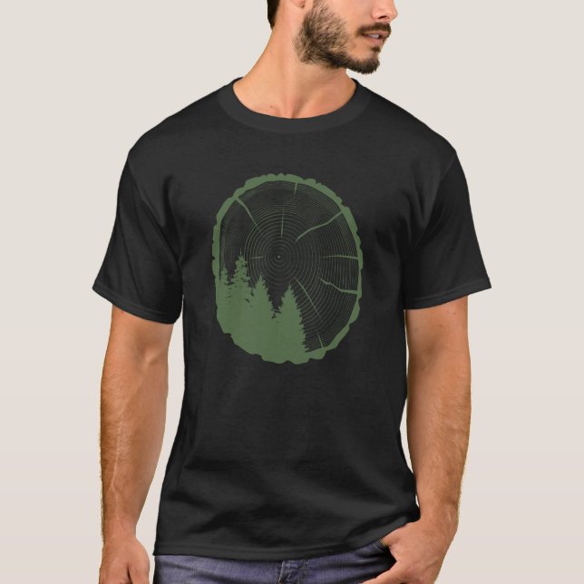 Camiseta Estilo de moda al aire libre Gorpcore verde oscuro (Anverso)