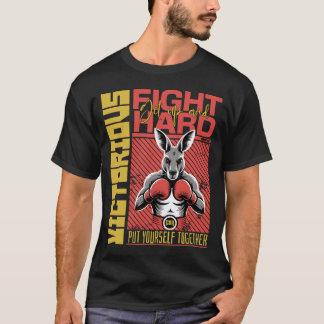 Camiseta Estilo de moda luchador de boxeo canguro arte dise