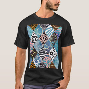 Camiseta Estilo de mosaico, patrón de coloración de acuarel