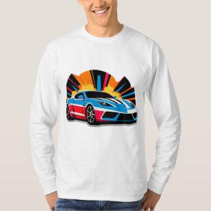 Camiseta Estilo de movimiento de velocidad de coche de carr
