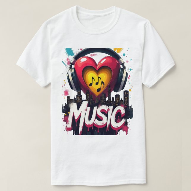 Camiseta Estilo de música genial. (Diseño del anverso)