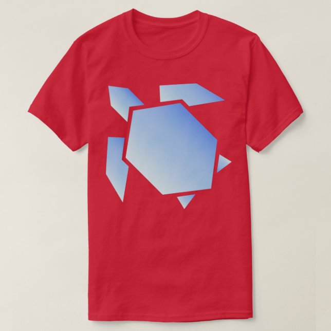 Camiseta Estilo de origami de tortuga geométrica (2) (Diseño del anverso)