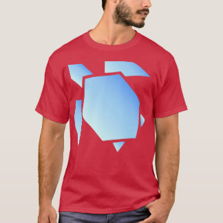 Camiseta Estilo de origami de tortuga geométrica (2)