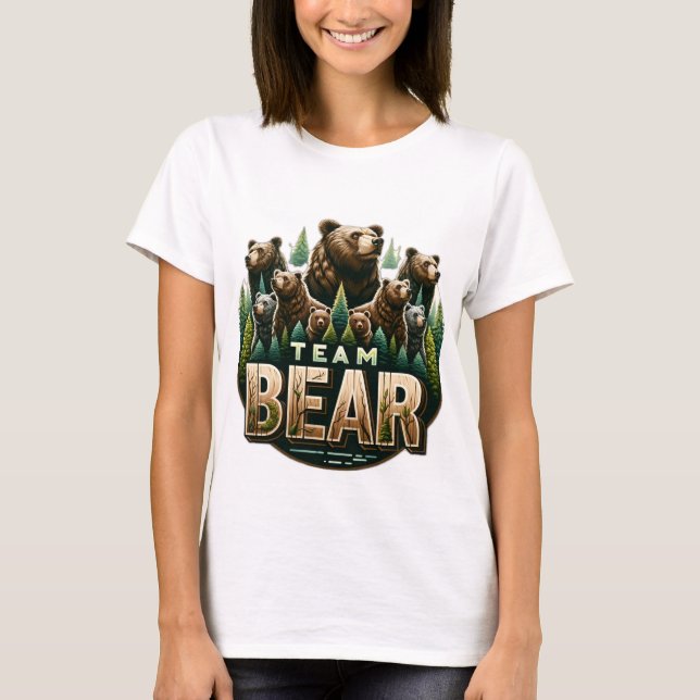 Camiseta Estilo de oso de equipo 2 (Anverso)