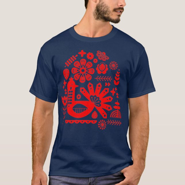 Camiseta Estilo de pájaro ucraniano Vyshyvanka (Anverso)
