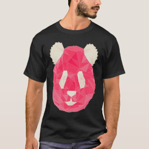 Camiseta Estilo de polígono rosa panda