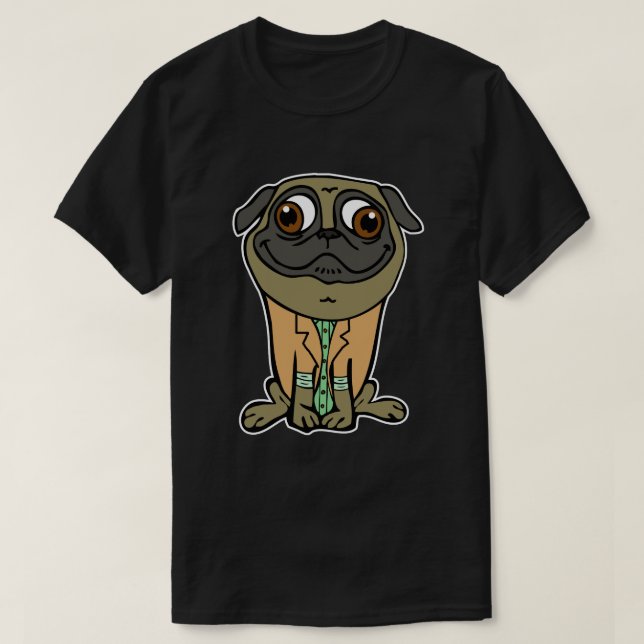 Camiseta Estilo de pug (Diseño del anverso)