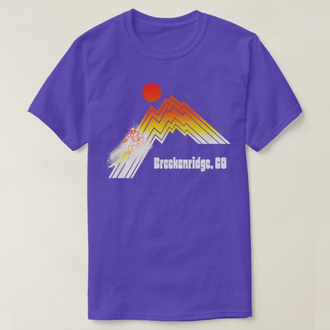 Camiseta Estilo de recuerdo retro de Breckenridge Colorado  (Diseño del anverso)