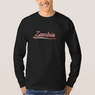 Camiseta Estilo de retroceso de la vintalidad de Zambia