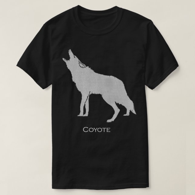 Camiseta Estilo de silueta de dibujo de Coyote de Amortizac (Diseño del anverso)