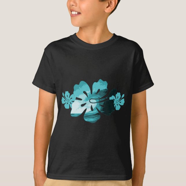 Camiseta Estilo de surf hibiscus (Anverso)