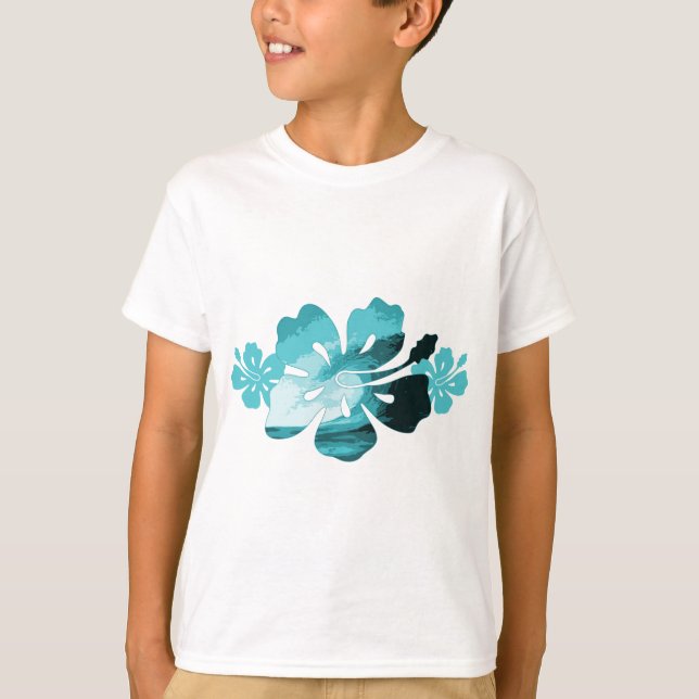 Camiseta Estilo de surf hibiscus (Anverso)