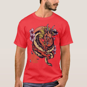 Camiseta Estilo de tatuaje de dragón japonés