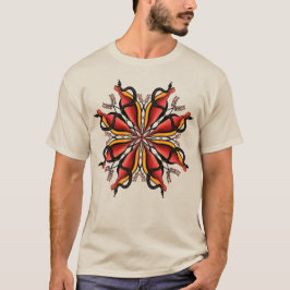 Camiseta Estilo de tatuaje de flor de las serpientes de gót