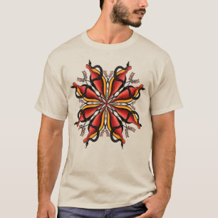 Camiseta Estilo de tatuaje de flor de las serpientes de gót