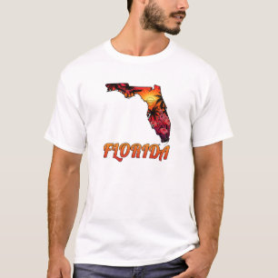 Camiseta Estilo de tatuaje de palmeras de estado de Florida