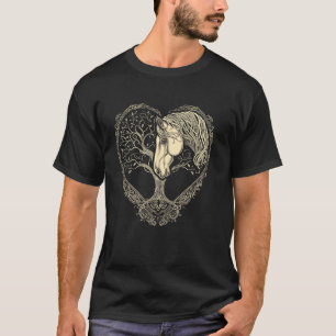 Camiseta Estilo de tatuaje Retro 60s 70s Vibe Mandala Árbol
