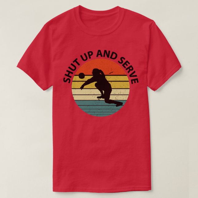 Camiseta Estilo de tensión retro de voleibol (Diseño del anverso)