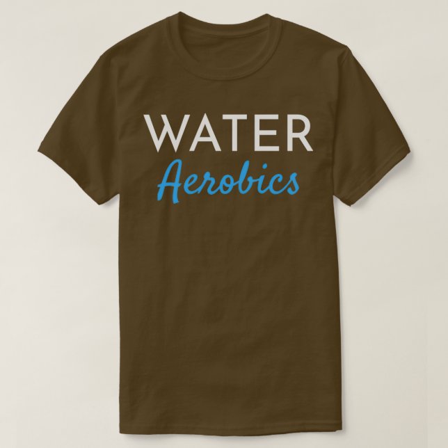 Camiseta Estilo de texto limpio para aerobios de agua (Diseño del anverso)