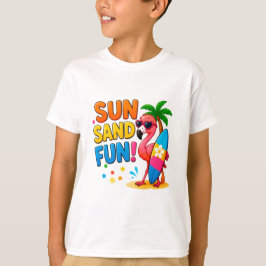 Camiseta ☀️ Estilo de vacaciones en la playa de flamenco pa