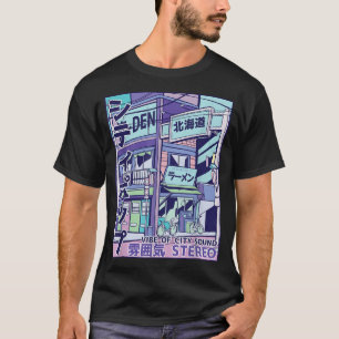 Camiseta Estilo de vaporwave estético pop de la ciudad de l
