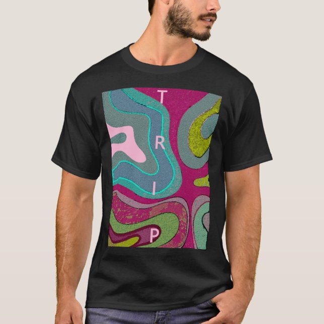 Camiseta Estilo de viaje abstracto (Anverso)