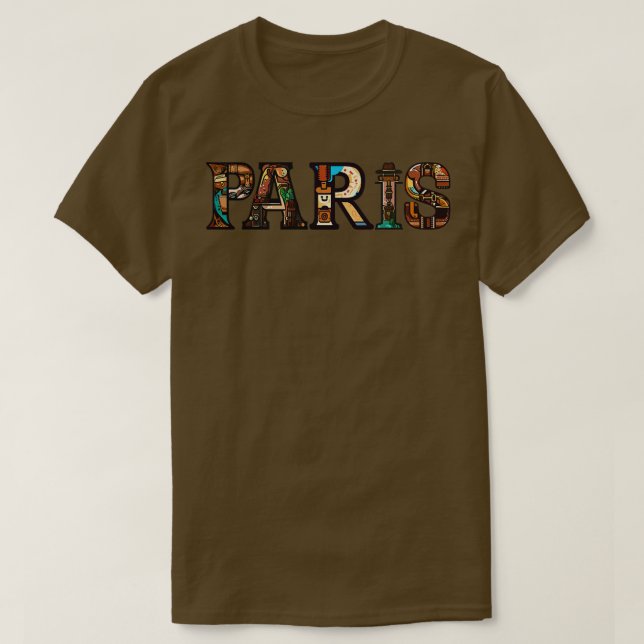 Camiseta Estilo de viaje de París (Diseño del anverso)