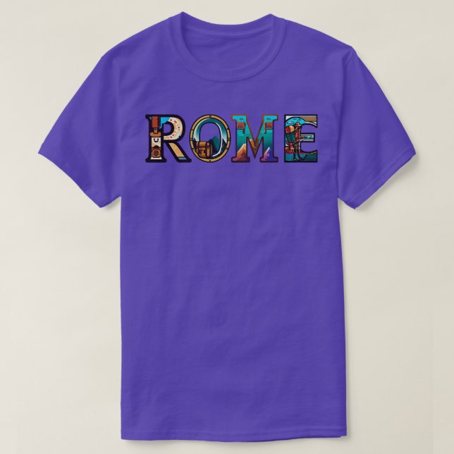 Camiseta Estilo de viaje de Roma (Diseño del anverso)