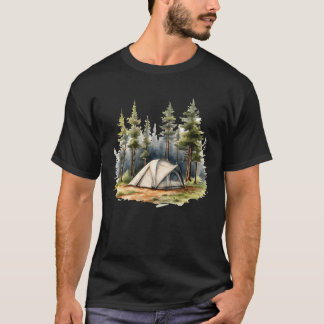 Camiseta Estilo de vida de acampada familiar