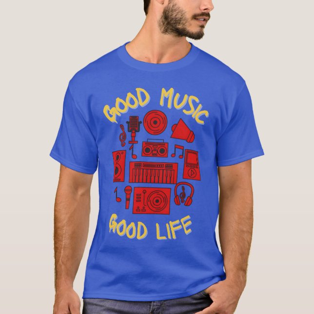 Camiseta Estilo de vida de banda musical retro (Anverso)