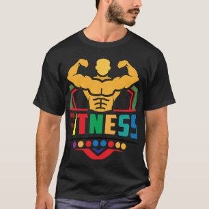 Camiseta Estilo de vida de fitness: entrena duro, mantente