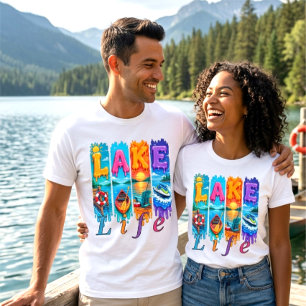 Camiseta Estilo de vida en el lago Vacaciones de verano est