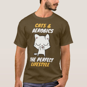 Camiseta estilo de vida gatos de aerobic