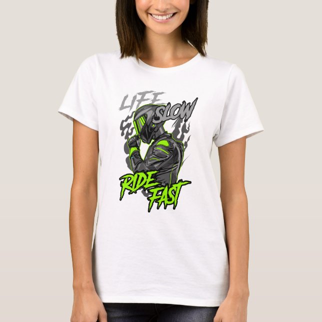 CAMISETA ESTILO DE VIDA RÁPIDO RÍO LENTO (Anverso)