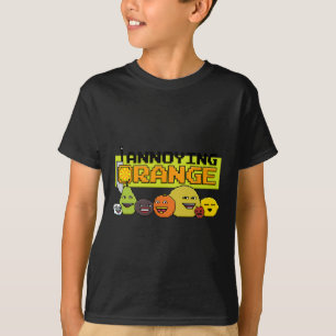 Camiseta Estilo de videojuego de 8 bits naranja