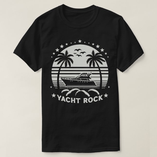 Camiseta Estilo de Yacht Rock Retro 80 (Diseño del anverso)