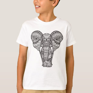 Camiseta Estilo decorativo del elefante