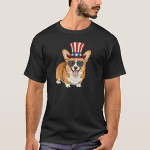 Camiseta Estilo del Corgi Patriótico