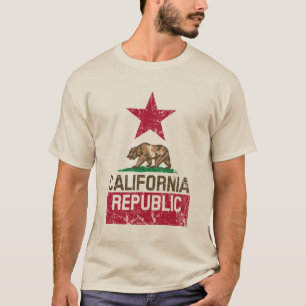 Camiseta Estilo del Grunge de la bandera del estado de la