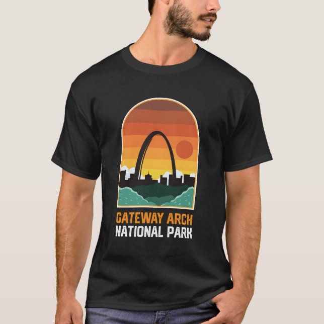Camiseta Estilo del Parque Nacional Gateway Arch (Anverso)