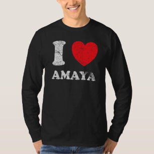 Camiseta Estilo desgastado grunge angustiado amo Amaya
