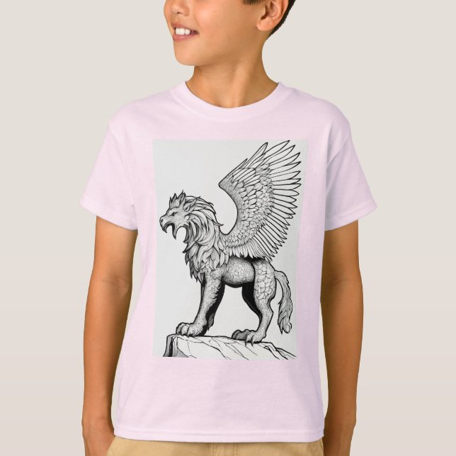 Camiseta estilo dragón para niños (Anverso)