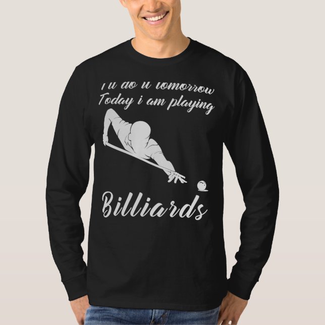 Camiseta Estilo Em de rack: Tee de billar mañana para C (Anverso)