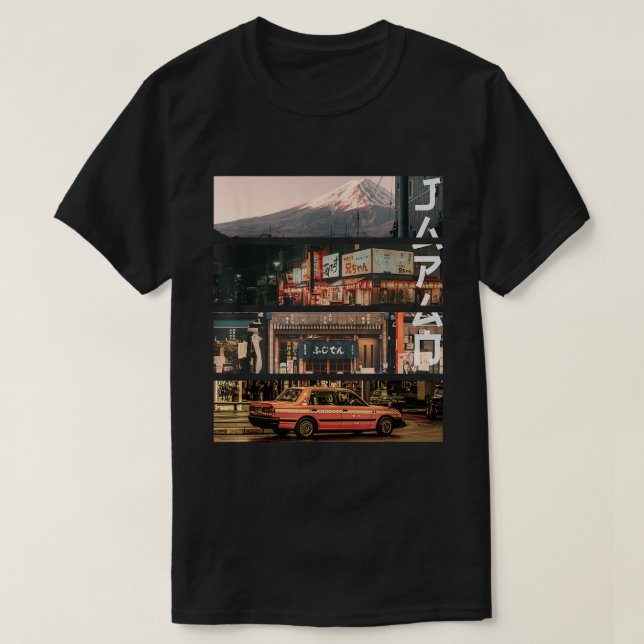 Camiseta Estilo estético Vaporwave Japan Tokyo Osaka Street (Diseño del anverso)