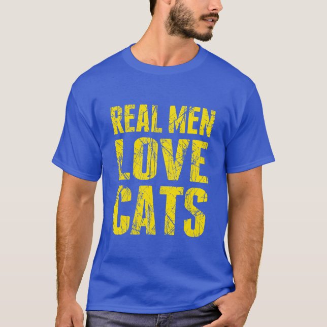 Camiseta Estilo estridente de los hombres de los gatos (Anverso)