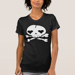 Camiseta Estilo extraño de Kawaii del gótico del cráneo