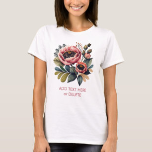 Camiseta Estilo floral salvaje de boho