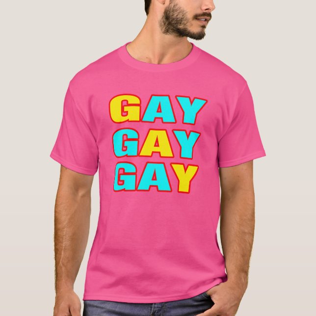 Camiseta Estilo gay swag. Estén orgullosos. (Anverso)